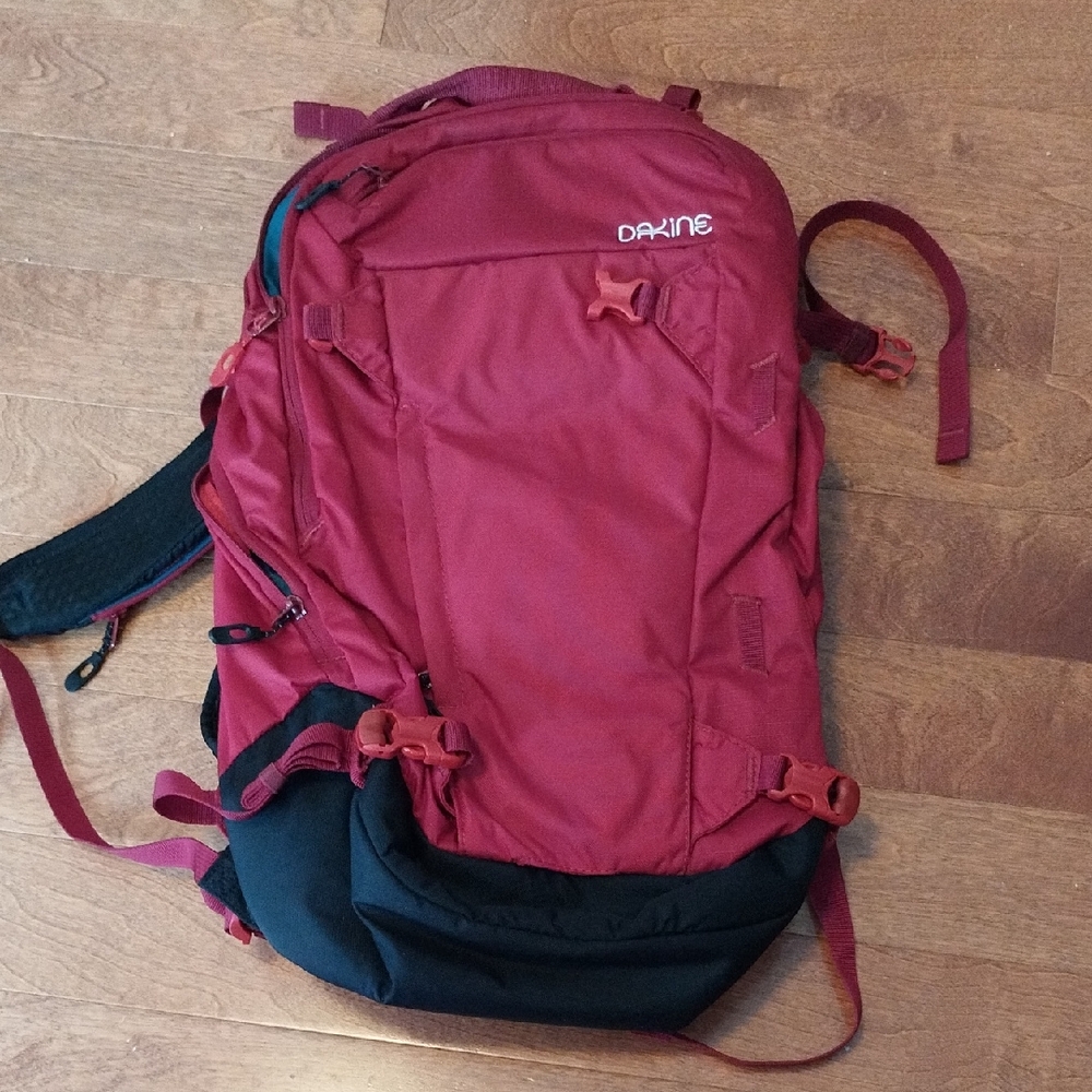 Dakine Burgundy and Black Adventure Backpack